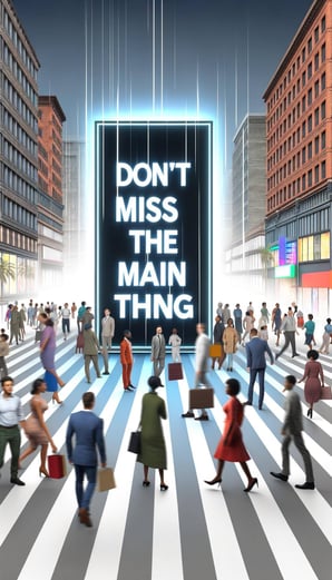 Dont Miss the Main Thing Text into Image